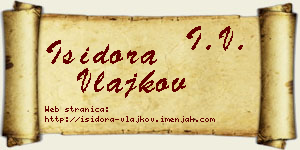 Isidora Vlajkov vizit kartica